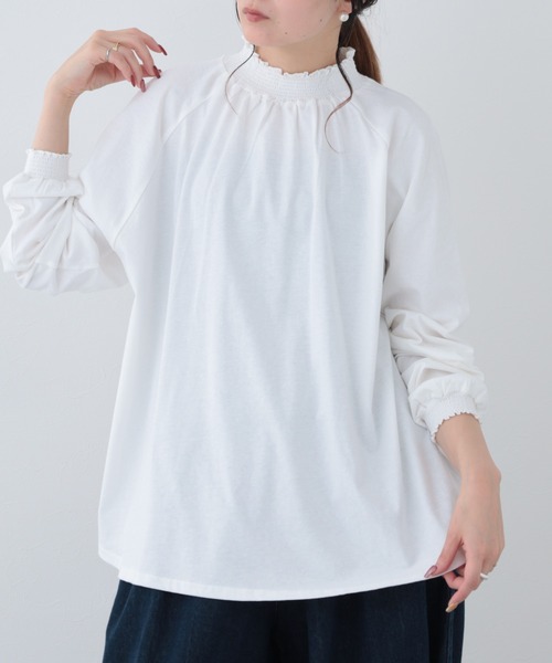 FUNALIVE(ファンアライブ)の「26AW コットンシャーリング長袖ラグランプルオーバー(Tシャツ/カットソー・レディース・ブラウン/ダークブルー/レッド/ブラック/アイボリー・M-L)」の21枚目の写真