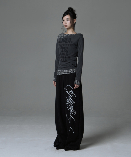 GILAARCHIVE(ギラアーカイブ)の「LEOPARD LAYERED P.B.A LONG SLEEVE_CHARCOAL(Tシャツ/カットソー・レディース・その他・FREE)」の3枚目の写真