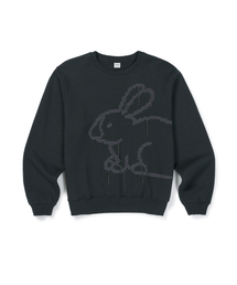 MELGE FRAYED SWEAT (SQUID BLACK)