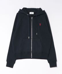 AMI Alexandre Mattiussi（アミアレクサンドルマテュッシ）の「【AMI PARIS】アミ パリス AMI DE COEUR ZIPPED HOODIE パーカー ジップアップ ジャケット（パーカー）」