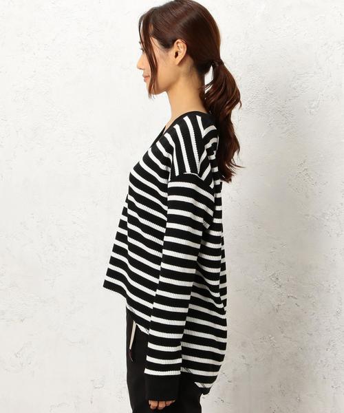 green label relaxing(グリーンレーベルリラクシング)の「CF BIGワッフル VN POカットソー◆(Tシャツ/カットソー・レディース・オフホワイト/ブラック/ダークグリーン/その他1・FREE)」の7枚目の写真