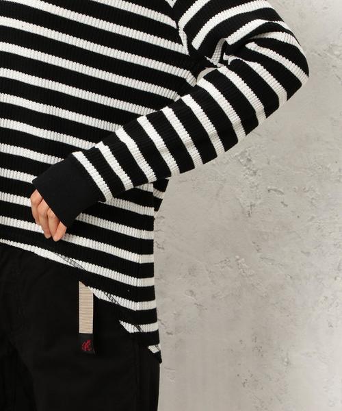 green label relaxing(グリーンレーベルリラクシング)の「CF BIGワッフル VN POカットソー◆(Tシャツ/カットソー・レディース・オフホワイト/ブラック/ダークグリーン/その他1・FREE)」の10枚目の写真