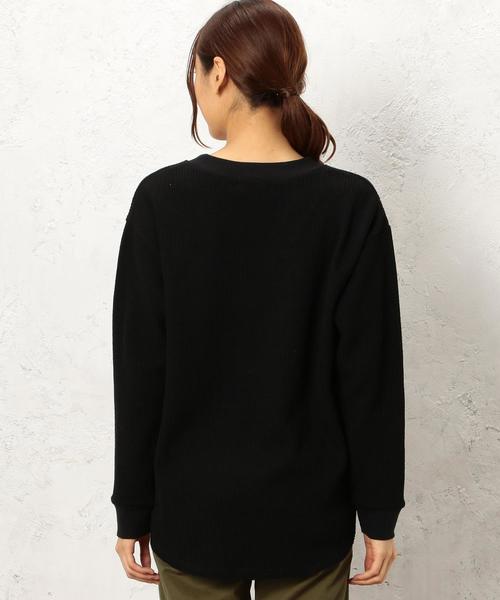 green label relaxing(グリーンレーベルリラクシング)の「CF BIGワッフル VN POカットソー◆(Tシャツ/カットソー・レディース・オフホワイト/ブラック/ダークグリーン/その他1・FREE)」の15枚目の写真