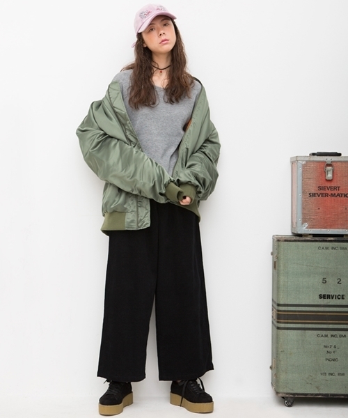 WEGO（ウィゴー）の「WEGO/BIG MA-1（MA-1・レディース・パープル/ブラック/カーキ・FREE）」の21枚目の写真
