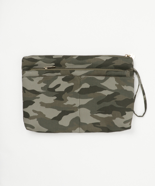LuuNa（ルーナ）の「カモフラ クラッチバッグ バッグインバッグ（クラッチバッグ・レディース・カーキ/ベージュ・FREE）」の3枚目の写真