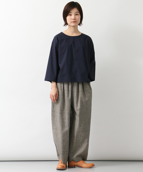 かぐれ(カグレ)の「かぐれ グレンチェックタックパンツ(その他パンツ・レディース・ブラック/ブラウン・FREE)」の10枚目の写真