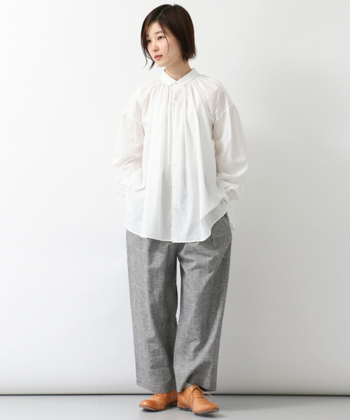 かぐれ(カグレ)の「かぐれ グレンチェックタックパンツ(その他パンツ・レディース・ブラック/ブラウン・FREE)」の9枚目の写真