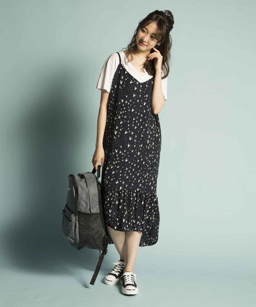 PLAIN CLOTHING（プレーンクロージング）の「ハート柄キャミワンピース