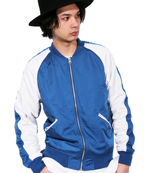 ８(eight)（エイト）の「スカジャン サテン（ブルゾン・メンズ・ブルー/グレー/カーキ/ブラック/ネイビー/ピンク・X-LARGE/MEDIUM/LARGE）」の6枚目の写真