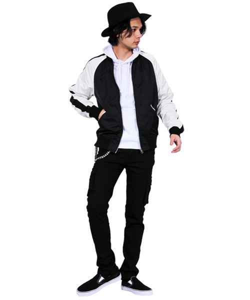 ８(eight)（エイト）の「スカジャン サテン（ブルゾン・メンズ・ブルー/グレー/カーキ/ブラック/ネイビー/ピンク・X-LARGE/MEDIUM/LARGE）」の7枚目の写真