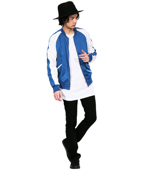 ８(eight)（エイト）の「スカジャン サテン（ブルゾン・メンズ・ブルー/グレー/カーキ/ブラック/ネイビー/ピンク・X-LARGE/MEDIUM/LARGE）」の11枚目の写真