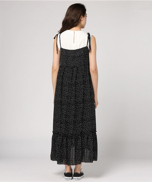 MERLOT（メルロー）の「ドット柄イレギュラーヘムフリルワンピース2318（ワンピース・レディース・カーキ/ネイビー/ブラック・FREE）」の11枚目の写真
