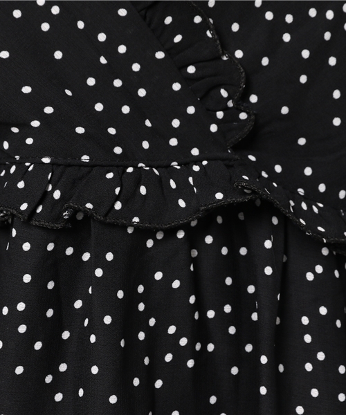MERLOT（メルロー）の「ドット柄イレギュラーヘムフリルワンピース2318（ワンピース・レディース・カーキ/ネイビー/ブラック・FREE）」の7枚目の写真