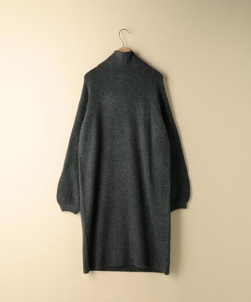 coen（コーエン）の「【手洗いできる】袖ボリュームタートルネックニットワンピース（ワンピース・レディース・ダークグレー/ベージュ/ピンク・FREE）」の15枚目の写真