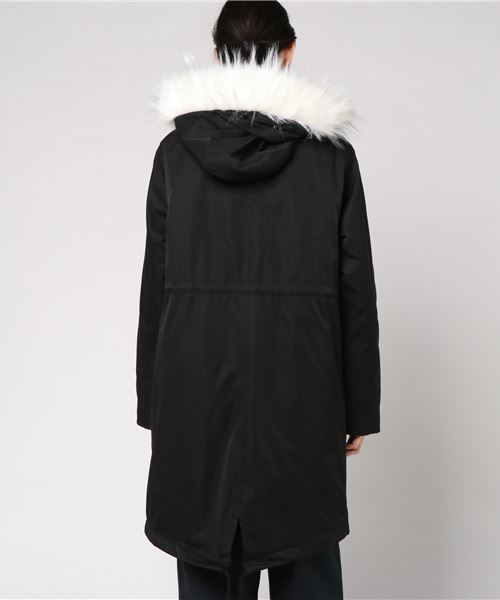 niko and...（ニコアンド）の「リッチFファーミリタリーコート【niko and ...】（ミリタリージャケット・レディース・カーキ/ブラック・LARGE/MEDIUM）」の3枚目の写真