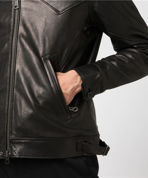 JACKROSE(ジャックローズ)の「ラムワックスネイキッドファーブルゾン(ブルゾン・メンズ・ブラック/キャメル・M/L/XL)」の7枚目の写真