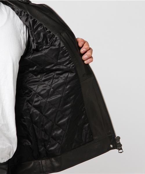 JACKROSE(ジャックローズ)の「ラムワックスネイキッドファーブルゾン(ブルゾン・メンズ・ブラック/キャメル・M/L/XL)」の9枚目の写真