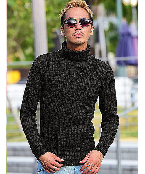 DIVINER（ディヴァイナー）の「リブタートルネックニット セーター（ニット/セーター・メンズ・ブラック系その他3/オフホワイト/ブラック系その他/グレー系その他/ブルー系その他/ブラック系その他2/ブラック・L/XL）」の4枚目の写真