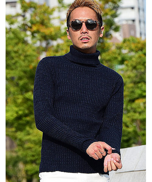 DIVINER（ディヴァイナー）の「リブタートルネックニット セーター（ニット/セーター・メンズ・ブラック系その他3/オフホワイト/ブラック系その他/グレー系その他/ブルー系その他/ブラック系その他2/ブラック・L/XL）」の7枚目の写真