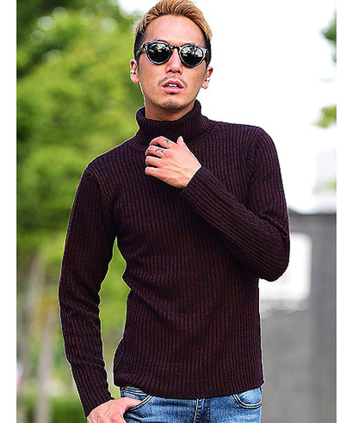 DIVINER（ディヴァイナー）の「リブタートルネックニット セーター（ニット/セーター・メンズ・ブラック系その他3/オフホワイト/ブラック系その他/グレー系その他/ブルー系その他/ブラック系その他2/ブラック・L/XL）」の5枚目の写真