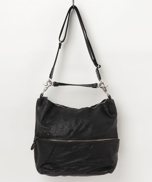Butler Verner Sails(バトラーヴァーナーセイルス)の「【Butler Verner Sails】2WAY本革シワ加工ショルダー(ショルダーバッグ・メンズ・ブラウン/ブラック・FREE)」の2枚目の写真