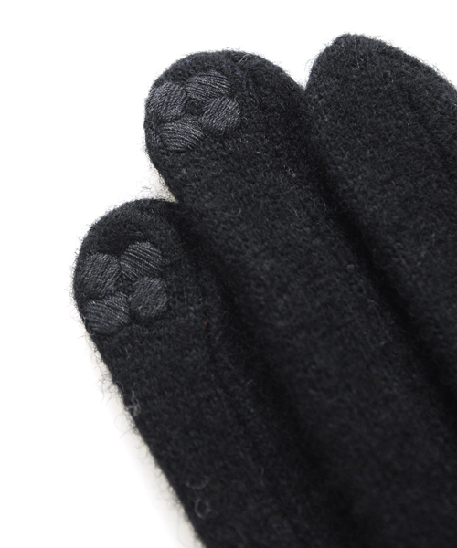 ANTEPRIMA/MISTO(アンテプリマミスト)の「タッチパネル対応 フィオーリ付きジャージグローブ/スマホ手袋/(手袋・レディース・ホワイト/ブラック/ブラウン/ピンク/グレー・ONE SIZE)」の7枚目の写真