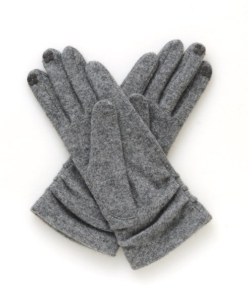 ANTEPRIMA/MISTO(アンテプリマミスト)の「タッチパネル対応 フィオーリ付きジャージグローブ/スマホ手袋/(手袋・レディース・ホワイト/ブラック/ブラウン/ピンク/グレー・ONE SIZE)」の9枚目の写真
