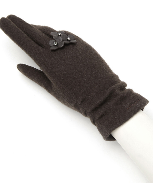 ANTEPRIMA/MISTO(アンテプリマミスト)の「タッチパネル対応 フィオーリ付きジャージグローブ/スマホ手袋/(手袋・レディース・ホワイト/ブラック/ブラウン/ピンク/グレー・ONE SIZE)」の15枚目の写真