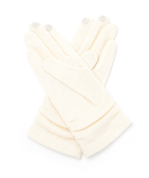 ANTEPRIMA/MISTO(アンテプリマミスト)の「タッチパネル対応 フィオーリ付きジャージグローブ/スマホ手袋/(手袋・レディース・ホワイト/ブラック/ブラウン/ピンク/グレー・ONE SIZE)」の17枚目の写真