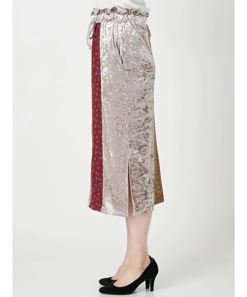 merry jenny（メリージェニー）の「パッチワークペンシルスカート（スカート・レディース・ブラック/ピンク/アイボリー・FREE）」の6枚目の写真