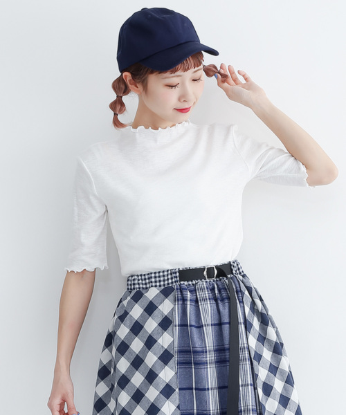 merlot(メルロー)の「メローエッジカットソー1417(Tシャツ/カットソー)」|オフホワイト