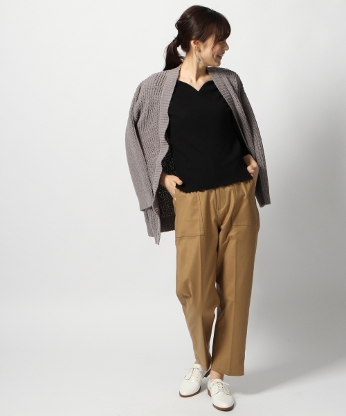 GLOBAL WORK（グローバルワーク）の「【WEB限定サイズ有】バルドマンベイカーパンツ/794486（その他パンツ・レディース・ネイビー/ブラウン/カーキ・SMALL/MEDIUM/X-LARGE/XX-LARGE）」の5枚目の写真