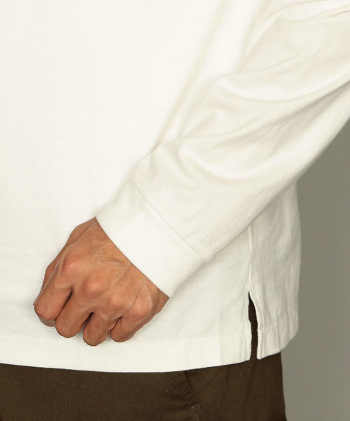 green label relaxing（グリーンレーベルリラクシング）の「CM モックネック LS カットソー ◆（Tシャツ/カットソー・メンズ・ホワイト/ブラック/ライム・S/M/L）」の9枚目の写真