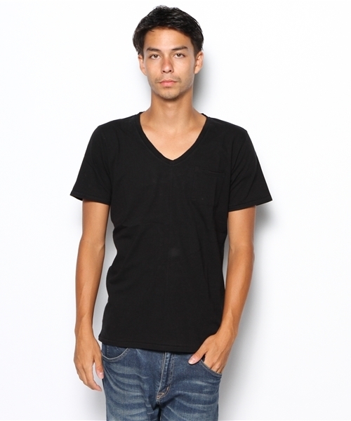 AZUL by moussy（アズールバイマウジー）の「30Sナチュラルソフト天竺デオドラント半袖VNT（Tシャツ/カットソー・メンズ・ホワイト/ブラック/パープル/トップグレー/オレンジ系その他・MEDIUM/SMALL/LARGE/X-SMALL/X-LARGE）」の3枚目の写真