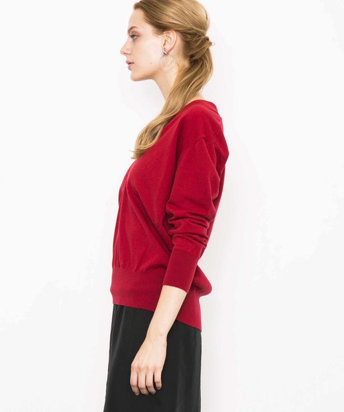 city（シティ）の「【CITY】ウールストレッチ Vネックプルオーバー（ニット/セーター・レディース・ブラック/キャメル/レッド・1）」の16枚目の写真