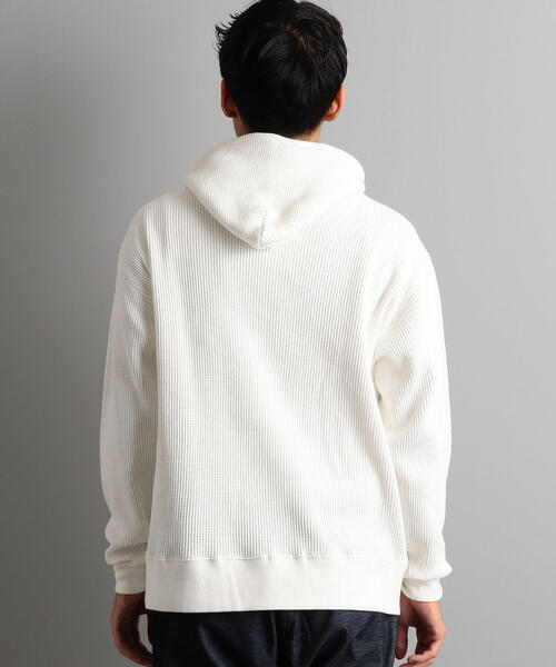 Healthknit（ヘルスニット）の「別注 ［ヘルスニット］SC Healthknit  GLR SHワッフルパーカー / フーディー ◆（パーカー・メンズ・グレー/オフホワイト・S/M/L）」の6枚目の写真