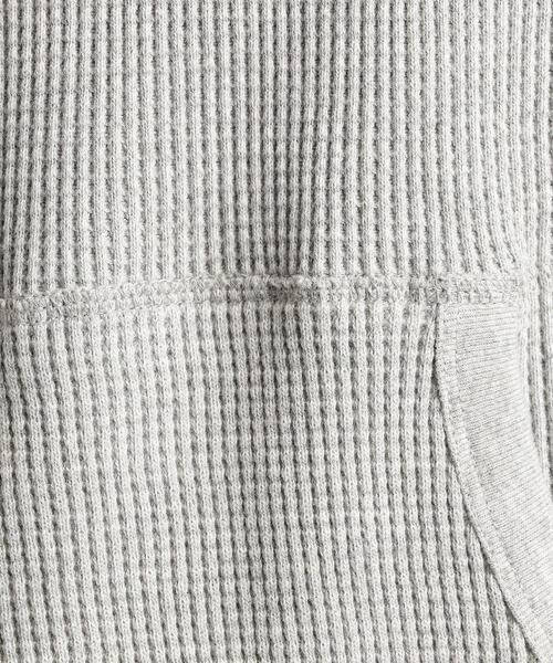 Healthknit（ヘルスニット）の「別注 ［ヘルスニット］SC Healthknit  GLR SHワッフルパーカー / フーディー ◆（パーカー・メンズ・グレー/オフホワイト・S/M/L）」の7枚目の写真