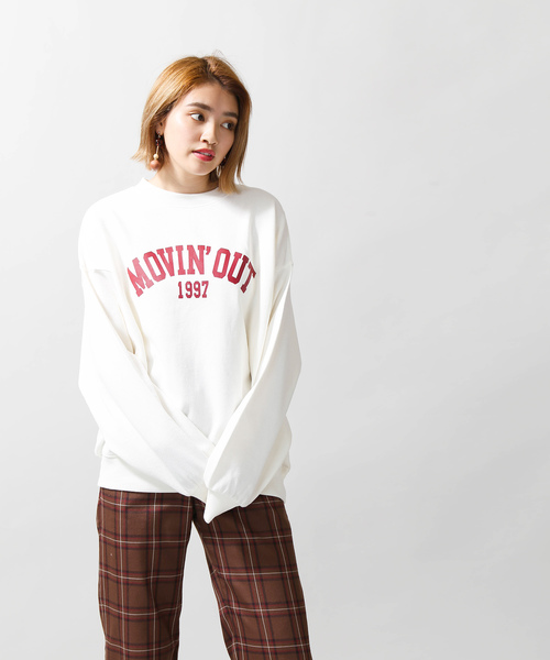 WEGO(ウィゴー)の「WEGO/カレッジロゴプリントスウェット(スウェット・レディース・ベージュ/ネイビー/オフホワイト/ピンク・FREE)」の18枚目の写真