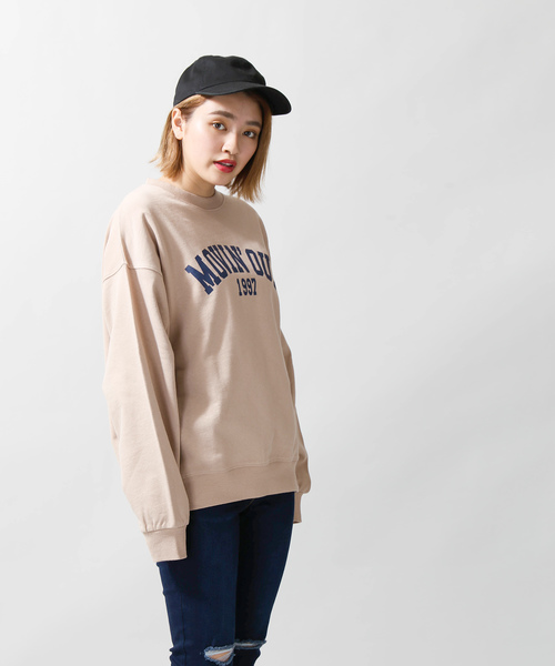 WEGO(ウィゴー)の「WEGO/カレッジロゴプリントスウェット(スウェット・レディース・ベージュ/ネイビー/オフホワイト/ピンク・FREE)」の11枚目の写真