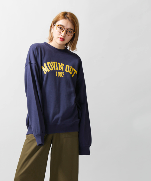 WEGO(ウィゴー)の「WEGO/カレッジロゴプリントスウェット(スウェット・レディース・ベージュ/ネイビー/オフホワイト/ピンク・FREE)」の14枚目の写真