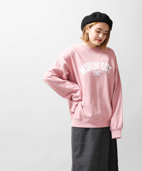 WEGO(ウィゴー)の「WEGO/カレッジロゴプリントスウェット(スウェット・レディース・ベージュ/ネイビー/オフホワイト/ピンク・FREE)」の10枚目の写真