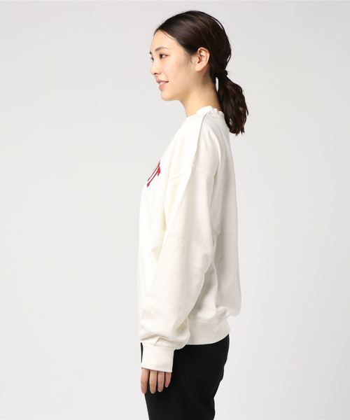 WEGO(ウィゴー)の「WEGO/カレッジロゴプリントスウェット(スウェット・レディース・ベージュ/ネイビー/オフホワイト/ピンク・FREE)」の6枚目の写真