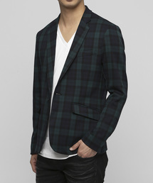 BLACK by VANQUISH�i�u���b�N�o�C���@���L�b�V���j�́u�^�[�^���`�F�b�N�X�g���b�`�e�[���[�h�W���P�b�g(Japan Fabric)�i�e�[���[�h�W���P�b�g�j�v