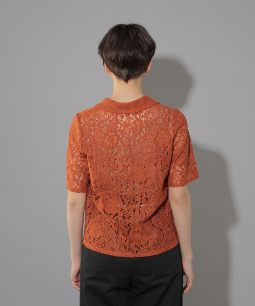 ジャーナルスタンダード　ペイズリープリントカイキンシャツ　ブラック PAGEBOY（ページボーイ）の「レースカイキン SS（シャツ