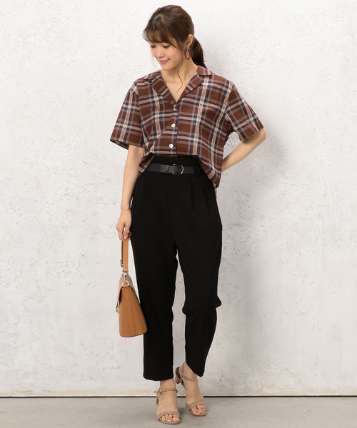 Cheek(チーク)の「ベルト付タックパンツ(その他パンツ・レディース・ブラック/ベージュ・SMALL/MEDIUM)」の5枚目の写真