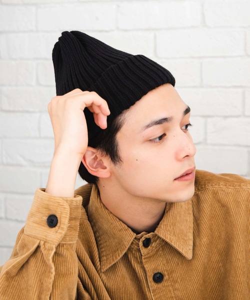 WEGO（ウィゴー）の「WEGO/リブニットキャップ（ニットキャップ/ビーニー・メンズ・ブラック/ベージュ/ワイン/ターコイズブルー/グレー/パープル・FREE）」の9枚目の写真