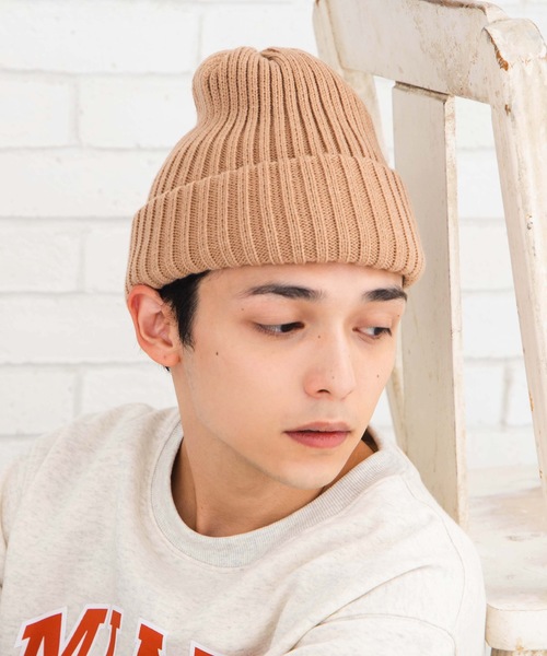 WEGO（ウィゴー）の「WEGO/リブニットキャップ（ニットキャップ/ビーニー・メンズ・ブラック/ベージュ/ワイン/ターコイズブルー/グレー/パープル・FREE）」の8枚目の写真