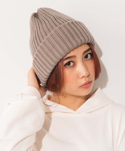 WEGO（ウィゴー）の「WEGO/リブニットキャップ（ニットキャップ/ビーニー・メンズ・ブラック/ベージュ/ワイン/ターコイズブルー/グレー/パープル・FREE）」の7枚目の写真