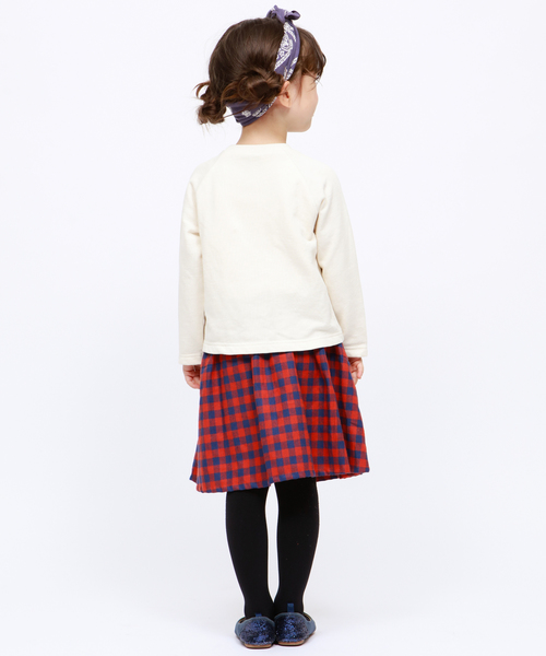 RUGGEDWORKS(ラゲッドワークス)の「ガールズドッキング裏毛ワンピース(ワンピース・キッズ・アイボリー/チャコール・110cm/100cm/120cm/130cm/140cm/90㎝)」の3枚目の写真