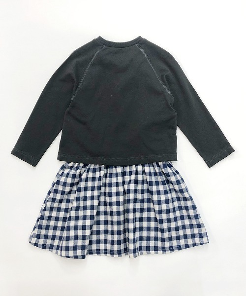 RUGGEDWORKS(ラゲッドワークス)の「ガールズドッキング裏毛ワンピース(ワンピース・キッズ・アイボリー/チャコール・110cm/100cm/120cm/130cm/140cm/90㎝)」の6枚目の写真